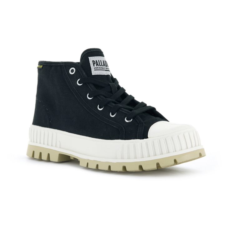 Baskets Palladium Pallashock Mid OG High Tops Femme Noir | FR PLW873U